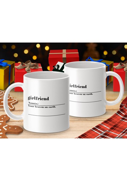 Girlfriend Definition Kahve Kupası, Onun Için Sercastic Kahve Fincanı Hediyesi, Doğum Günü Hediyeler