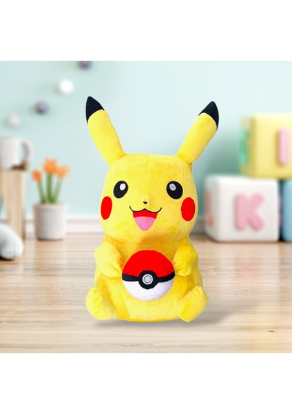Pokemon Pikachu Peluş Oyuncak 40CM Poketopu Tutan Pikachu Büyük Boy Hediyelik Peluş