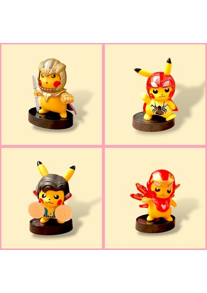 Pikachu Figür Süper Kahramanlar Serisi 1 Adet 10CM Pokemon Pikachu Figür Oyuncak modelleri