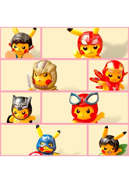 Pikachu Figür Süper Kahramanlar Serisi 1 Adet 10CM Pokemon Pikachu Figür Oyuncak fırsatları