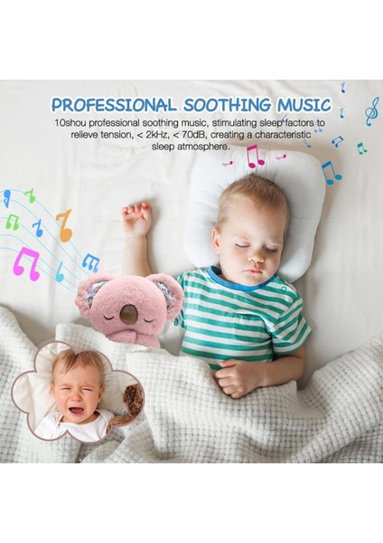 Sevimli Koala Uyku Arkadaşı Koala Nefes Alıp Veren Işıklı Müzikli Peluş Oyuncak modelleri