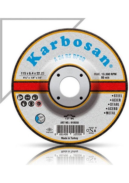 115X6,4X22 Flex Taşlama (KARBOSAN.910550)
