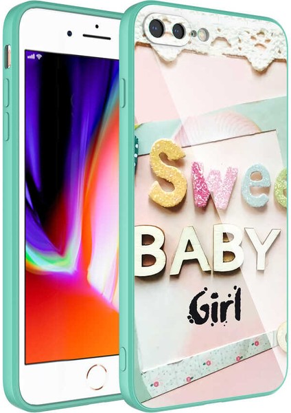Apple iPhone 8 Plus Kılıf Kamera Korumalı Desenli Sert Silikon Zore Epoksi KAPAK-NO5-8680436592649-M