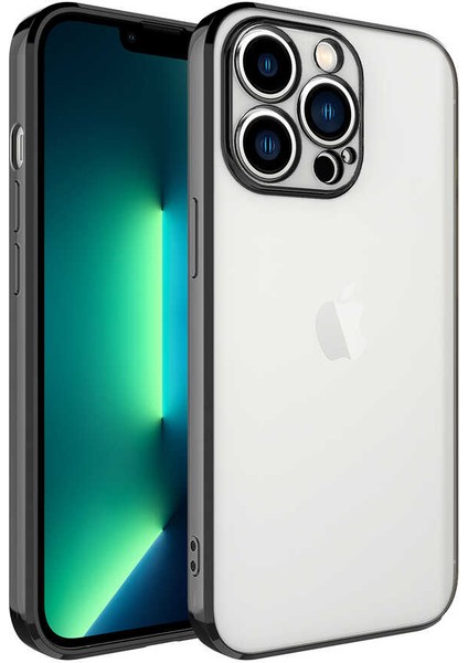 Apple iPhone 13 Pro Max Kılıf Zore Glitter Full Renkli Silikon KAPAK-SIYAH-8680436387764-MLTD69262