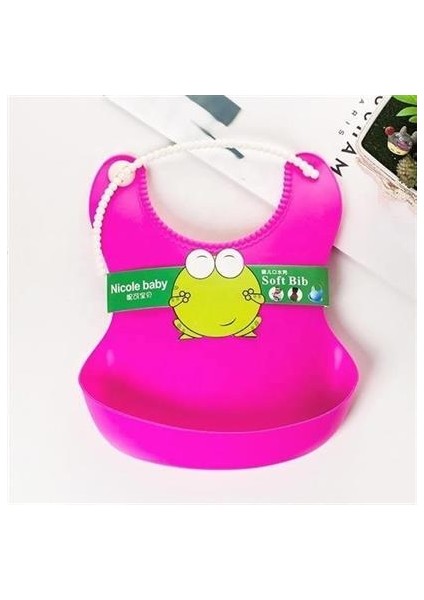 Buffer® Çocuk Bebek Mama Önlüğü Dökülme Engelleyici Bükülebilir Pembe