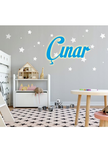 Isime Özel Mdf Kesim LED Li Duvar Yazısı