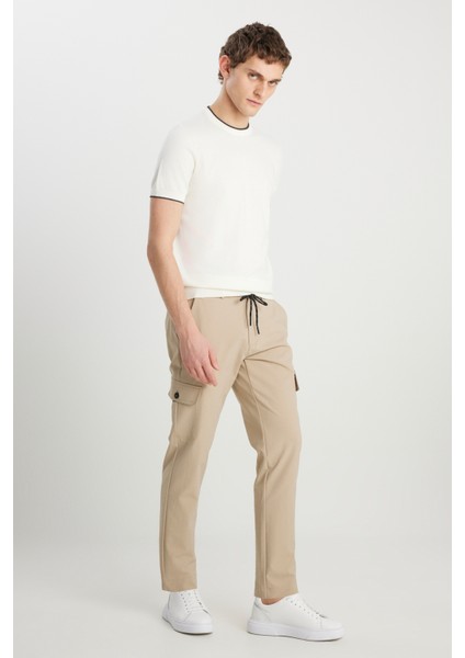 Slim Fit Dar Kesim Beli Bağlamalı Kargo Cepli Jogger Pantolon fiyatları
