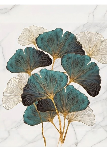 Ginkgo Yaprağı 5d Kendin Yap Elmas Boncuk Kiti 30 x 30 cm