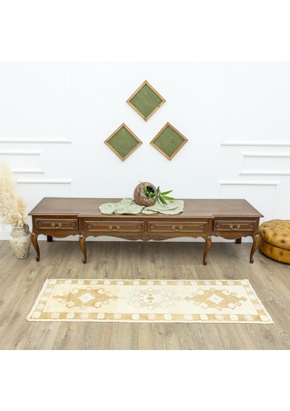 Simenit Natural Renkli Yün Yolluk 57 x 182 cm