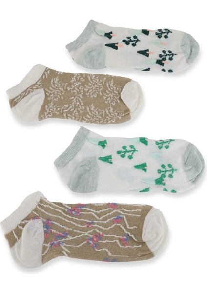 4 Çift Kadın Renkli Çorap Seti
