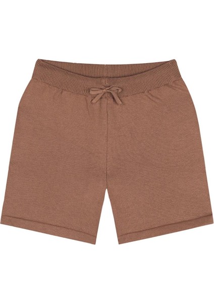 Bej Çizgili Triko Şortlu Set modelleri