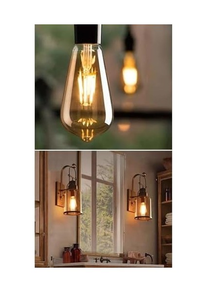 Armut Tipi Rustik Ampul Flemanlı Tasarruflu 4W LED Dekoratif Ampul Vintage Aydınlatma modelleri