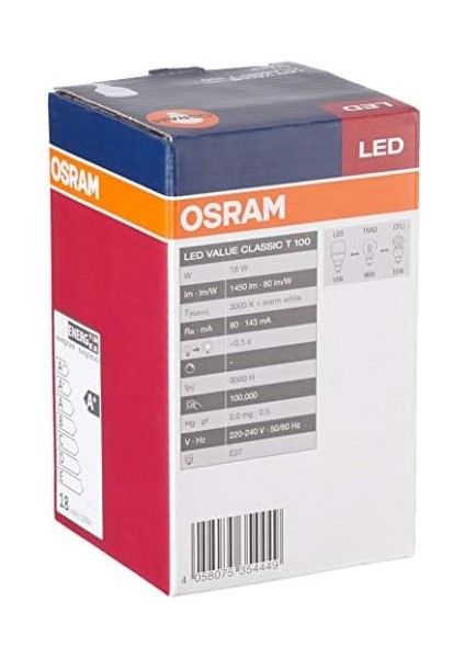 Sarı Işık E27 18W/1600LM LED Jumbo Yeni