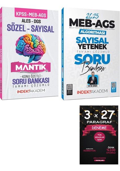 2025 Meb / Ags Algoritması Sözel / Sayısal Mantık Soru Bankası 2'li Set