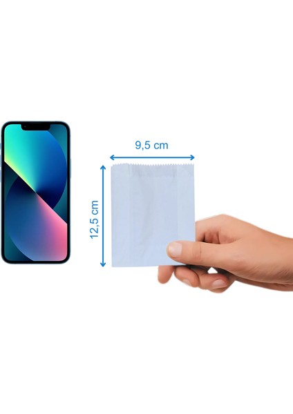100'LÜ Patates Cips Kese Kağıdı – (9,5X12,5X5 Cm, Yağlı Kağıt, Kızartmalara Özel) fiyatları