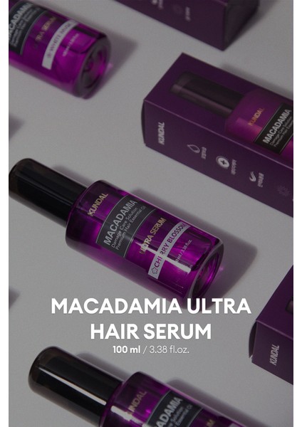 Kuru ve Yıpranmış Saçlara Onarıcı Bakım Serumu KUNDAL Macadamia Ultra Hair Serum (Pink Grapefruit)