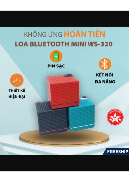 Minibox Kare Siyah Renk Wireless Kablosuz Hoparlör ( Bluetooth 5.4 + 500MAH Li-Ion Şarj + Güç: 5W )