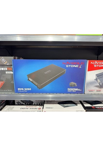 NVG-5250 5 Kanal 5000W Oto Amfi Power 4ohm 4X80W+250W Rms Bas Kontrollü