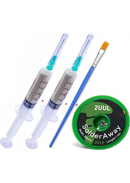 2uul Lehim Sökme Önleyici Fitil Bga Lehim Fitil Bakır Tel Örgü Lehim Sökücü 1,5 mm 2 mm