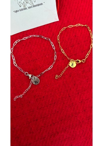 2 Li Çift Çelik Atac Sevgili Bilekliği Kararmaz Ithal Zincir