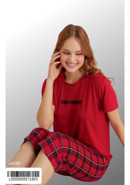 Kadın Kapri Pijama Takımı