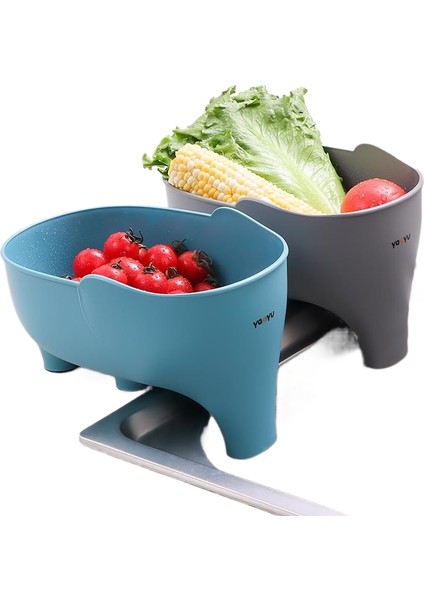 2 x Meyve & Sebze Drenaj Sepetleri Artık Drenaj Lavaboları (Yurt Dışından)