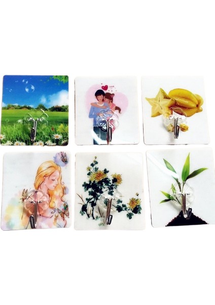 10 Adet Güçlü Iz Bırakmayan Yapışkan Duvar Kancaları Çivisiz Kancalar (Yurt Dışından)