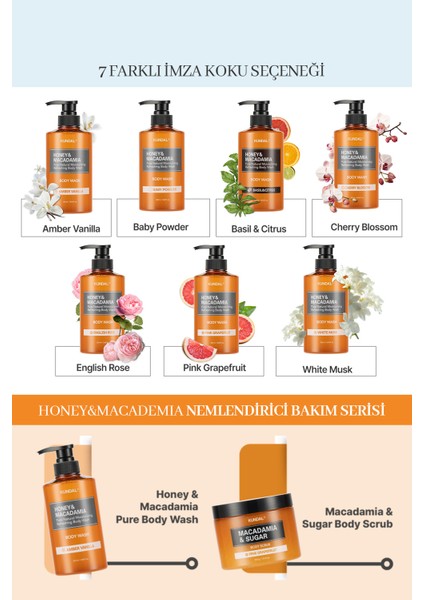Ph Dengeleyici ve Arındırıcı Vücut Yıkama Jeli KUNDAL Honey&Macadamia Pure Body Wash(Cherry Blossom)