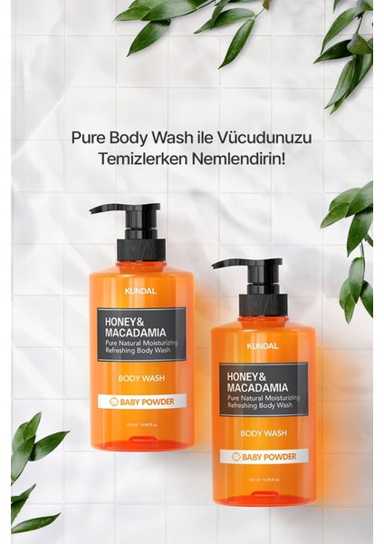 Ph Dengeleyici ve Arındırıcı Vücut Yıkama Jeli KUNDAL Honey&Macadamia Pure Body Wash(Cherry Blossom)