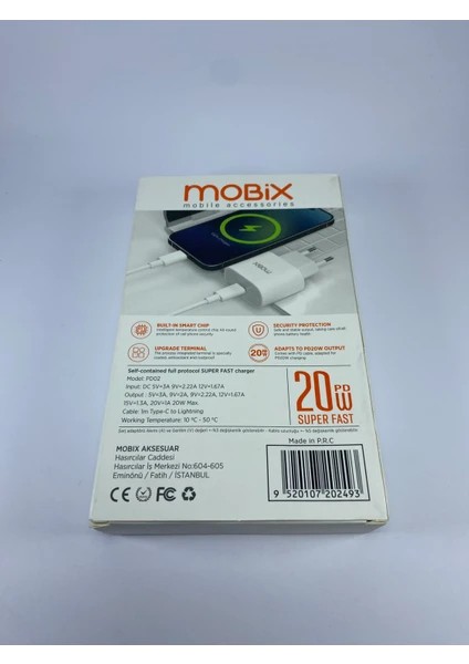 Apple iPhone 13 Pro Max Uyumlu 20 Watt Lightning Hızlı Şarj Aleti