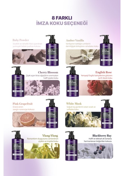 Yoğun Nemlendirici ve Besleyici Saç Kremi KUNDAL Honey & Macadamia Protein Treatment Amber Vanilla