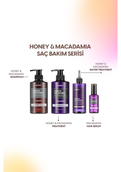 Kırılma Karşıtı Besleyici Bakım Şampuanı KUNDAL Honey& Macadamia Nature Shampoo 500ml Cherry Blossom