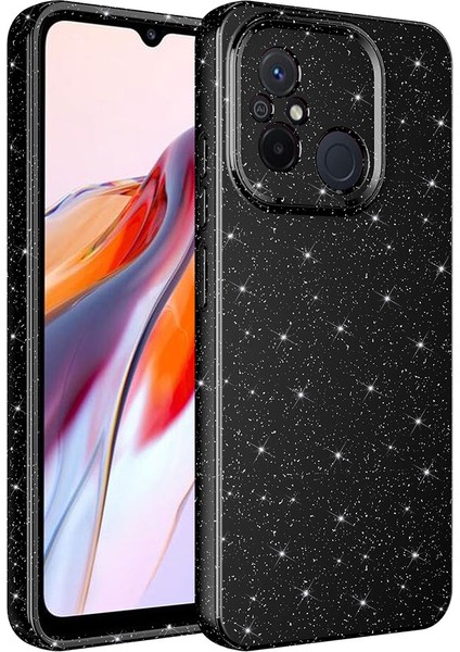 Xiaomi Redmi 12C Kılıf Kamera Korumalı Simli Lüks Zore Koton KAPAK-SIYAH-8680436720370-MLTD93245
