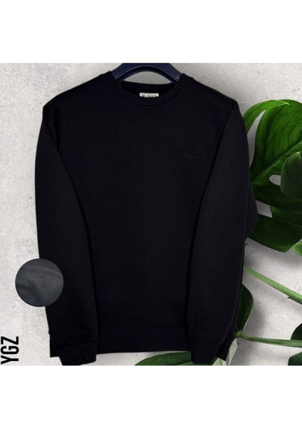 Unisex Bisiklet Yaka Oversize Şardonlu Basic Sweatshirt fiyatları