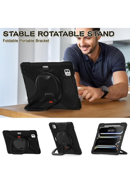 Apple iPad Pro 11 Inc 2. Nesil (2020) Yüzük Halka Standlı Zırhlı Armor Defender Kalemlikli Kılıf A2228 A2068 A2230 fiyatları