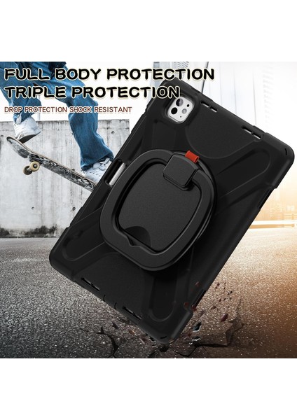 Apple iPad Pro 11 Inc 2. Nesil (2020) Yüzük Halka Standlı Zırhlı Armor Defender Kalemlikli Kılıf A2228 A2068 A2230 fırsatları
