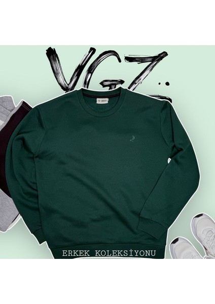 Unisex Bisiklet Yaka Oversize Şardonlu Basic Sweatshirt fiyatları