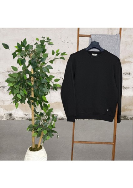 Unisex Beyaz Bisiklet Yaka Oversize Şardonlu Basic Sweatshirt fiyatları