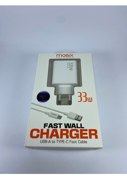 Redmi NOTE12 Uyumlu Mobix 33 Watt Fast Wall Charger ( Hızlı Turbo Saliseli Şarj )