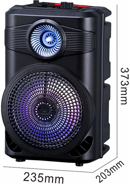 Zore GD-904 Dijital LED Göstergeli Fm Radyolu Mikrofonlu Rgb Tws 8 Inç Stereo Bass Kablosuz Karaoke fırsatları
