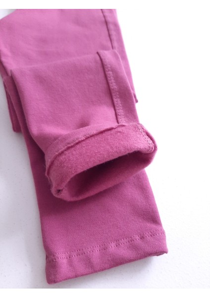 Kız Çocuk Beli Lastikli Pamuklu Esnek Kışlık Kumaş Tayt Pantolon fırsatları