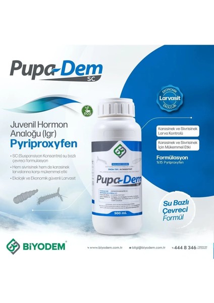 Pupadem Sc Karasinek ve Sivrisinek Larva Kontrolü - 500 ml