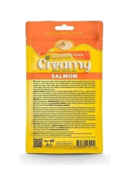 Creamy Somonlu Sıvı Kedi Ödül Maması 5X15 gr fiyatları