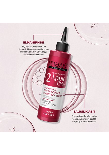 Expert Apple Cider Peeling Şampuan + Tonik + Şampuan 3'lü Set