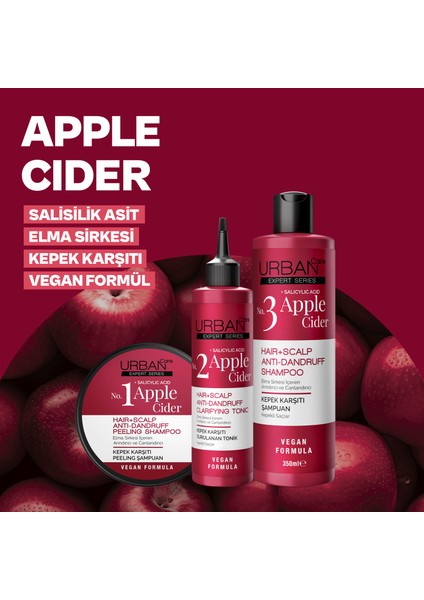 Expert Apple Cider Peeling Şampuan + Tonik + Şampuan 3'lü Set