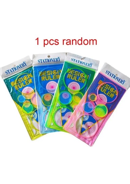 1 Adet Rastgele Komik Birbirine Dişliler Tekerlekler Spirograph Çizim Oyuncak Seti Çocuklar Için Yaratıcı Eğitici Oyuncak Boyama Çizim Aksesuarları (Yurt Dışından)
