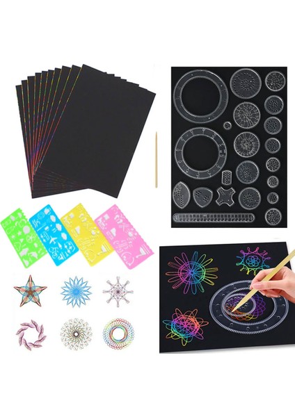 1 Adet Rastgele Komik Birbirine Dişliler Tekerlekler Spirograph Çizim Oyuncak Seti Çocuklar Için Yaratıcı Eğitici Oyuncak Boyama Çizim Aksesuarları (Yurt Dışından)