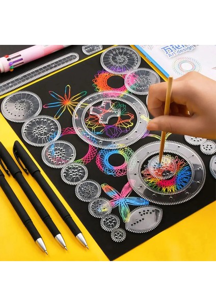 1 Adet Rastgele Komik Birbirine Dişliler Tekerlekler Spirograph Çizim Oyuncak Seti Çocuklar Için Yaratıcı Eğitici Oyuncak Boyama Çizim Aksesuarları (Yurt Dışından)