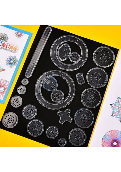 1 Adet Rastgele Komik Birbirine Dişliler Tekerlekler Spirograph Çizim Oyuncak Seti Çocuklar Için Yaratıcı Eğitici Oyuncak Boyama Çizim Aksesuarları (Yurt Dışından)