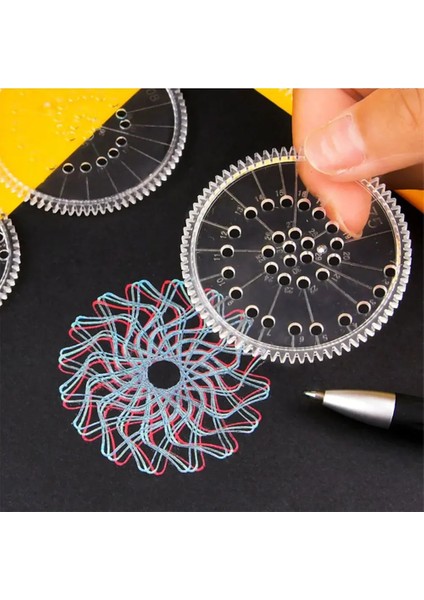 1 Adet Rastgele Komik Birbirine Dişliler Tekerlekler Spirograph Çizim Oyuncak Seti Çocuklar Için Yaratıcı Eğitici Oyuncak Boyama Çizim Aksesuarları (Yurt Dışından)